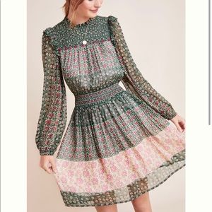 Anthropologie Rhiannon Floral Midi Dress